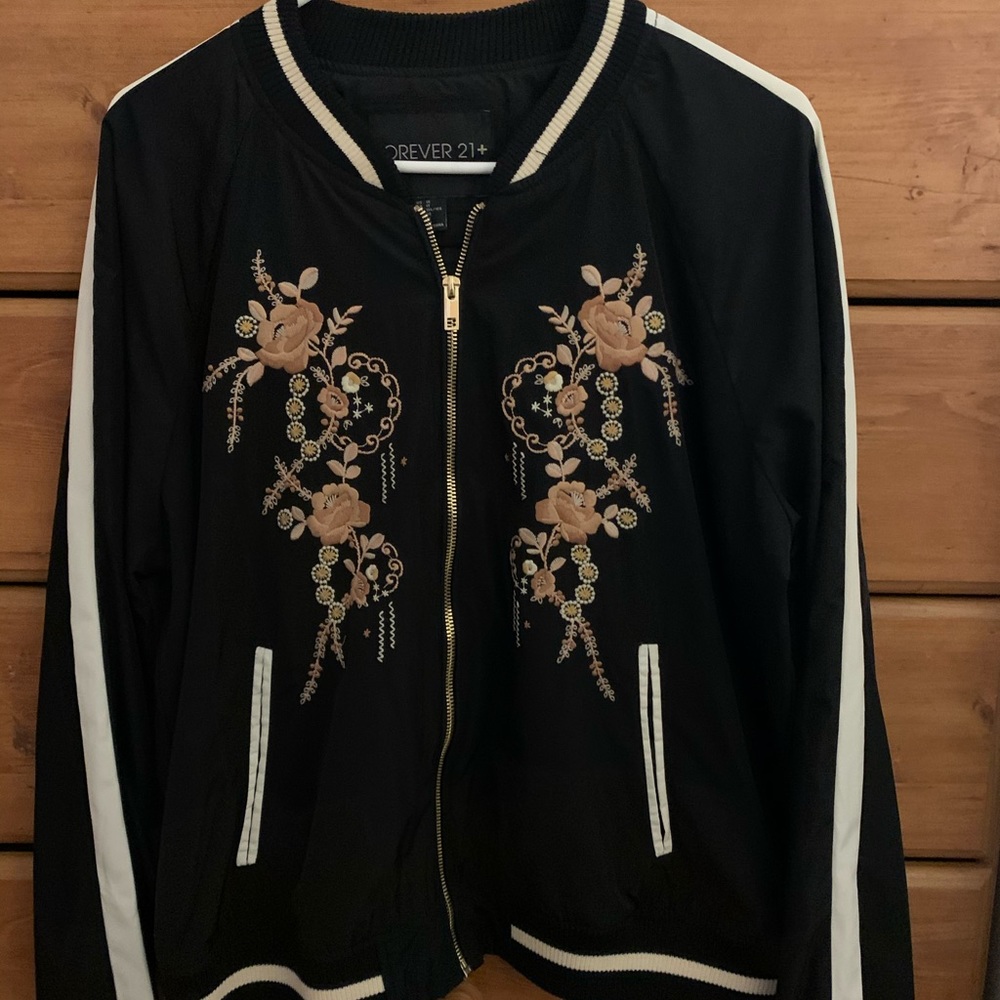 Floral Bomber Jacket
